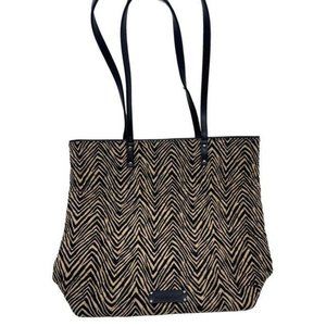 vera bradley bag large quilted black beige fabric